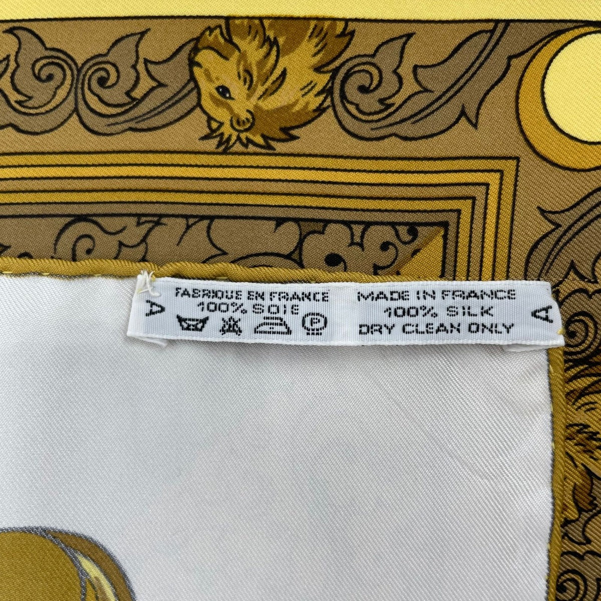Hermes Scarf Silk Carre 90 Animaux Solaires Animals of the Sun White — view 9