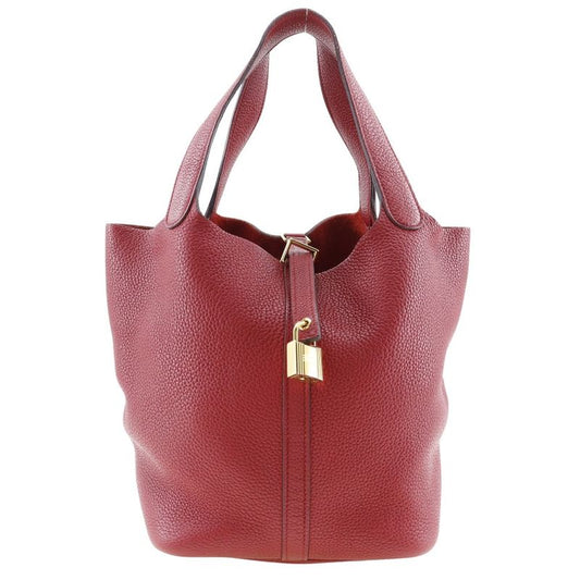 Hermes Picotin Lock MM Taurillon Clemence Red D Ladies Handbag