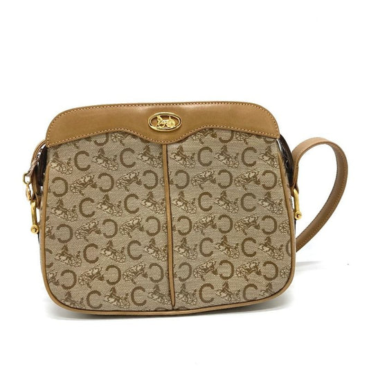Celine Shoulder Bag C Macadam Leather Beige