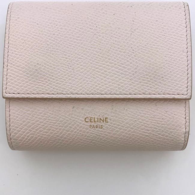 Celine Wallet Trifold Wallet Pink Beige 10b57