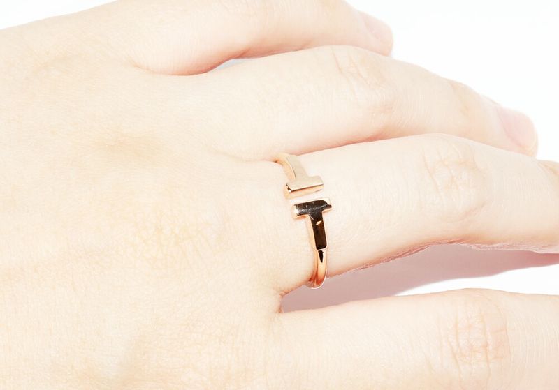Tiffany & Co Rings 18K Pink Gold T-wire Ring