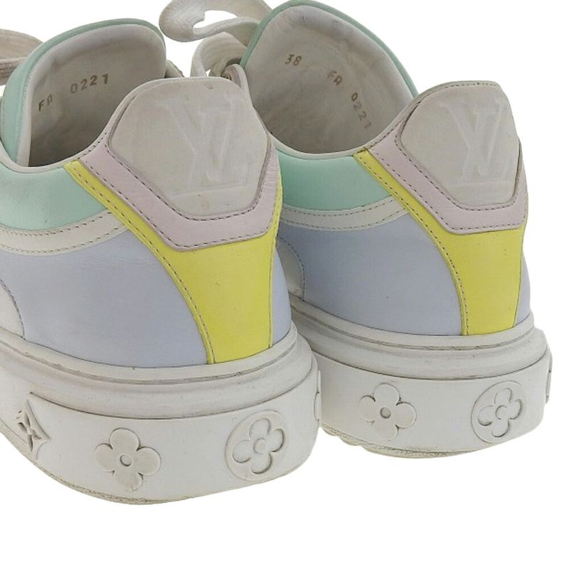 Outside Louis Vuitton 2022 Item Time Outline Leather Sneakers 38 24cm (9.45in)