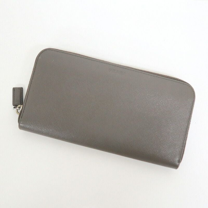 Prada Wallet Sapphia No Gray Silver