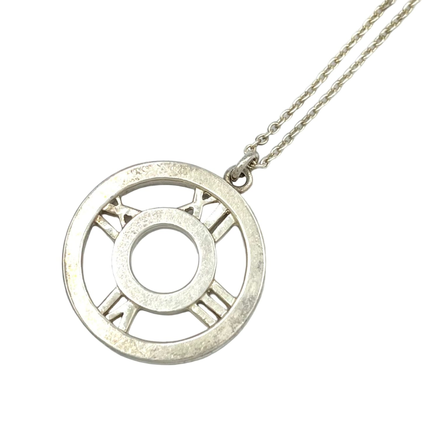 Tiffany & Co Atlas Open Medallion Silver Necklace — view 2