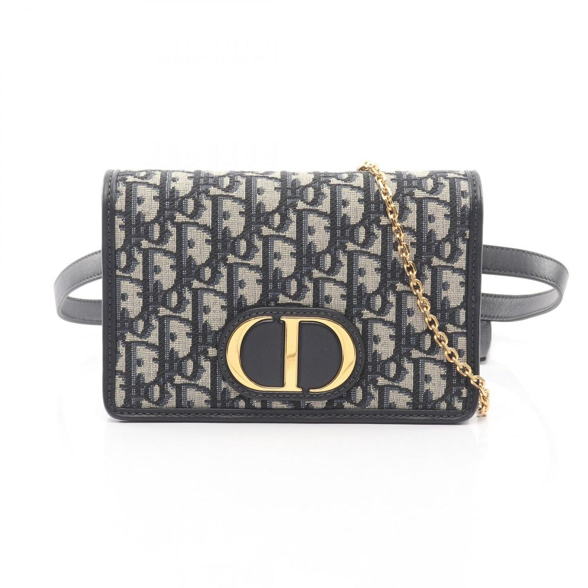 Dior Waist Bag 30 Montaigne Oblique Navy Canvas Beige. Navy. Black