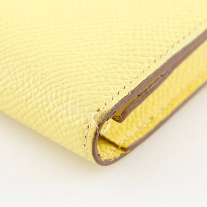 Hermes Bearn Souffle Vaux Epson Yellow R Ladies Long Wallet