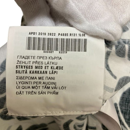 Prada Flower Print Sleeveless Shirt Blouse Size 38 White Black Women's Used