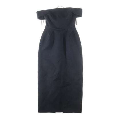 Celine Wool Halter Neck Long Dress Black