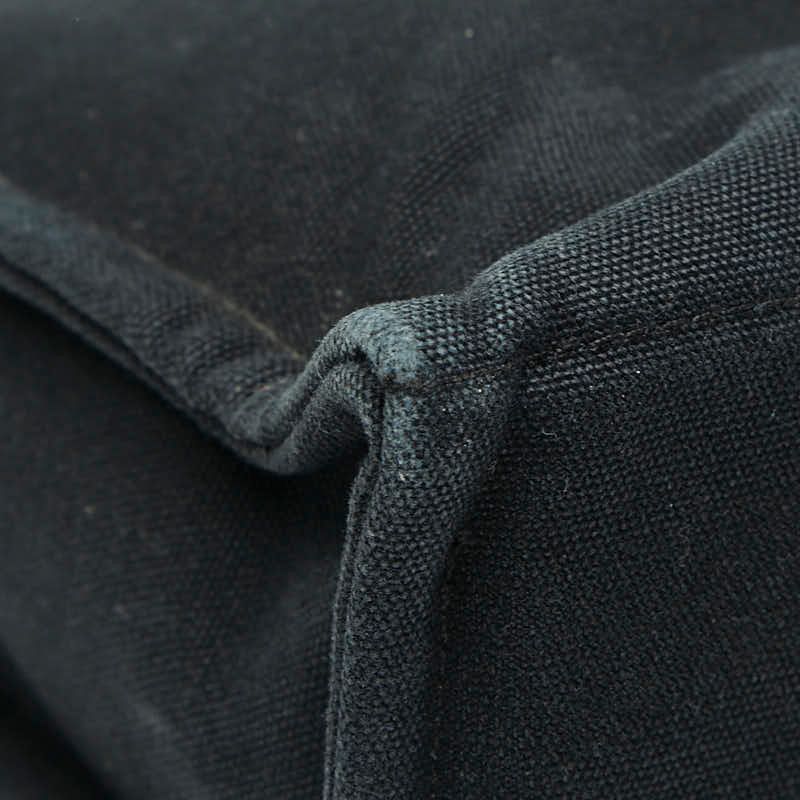 Hermes Fourre Tout Tote PM Tote Handbag Black Gray Canvas Women Hermes