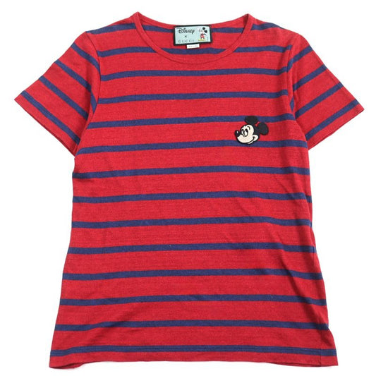 Gucci Disney 70% Linen With Mickey Patch Logo Tag Crew