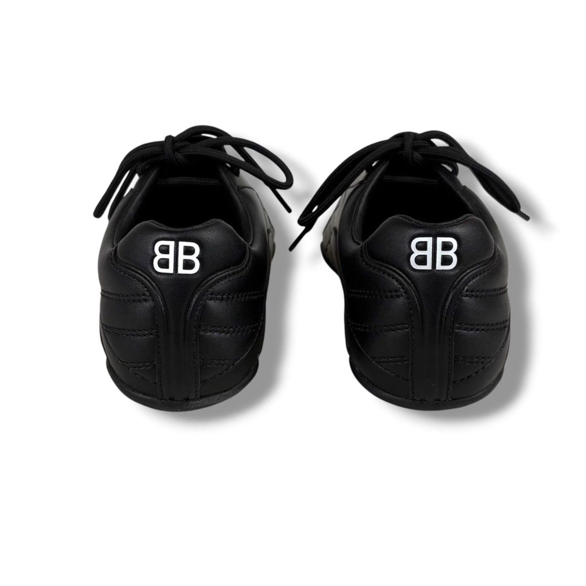 Balenciaga Soccer Shoes Leather Sneakers Black BB Zen Sneaker — view 4