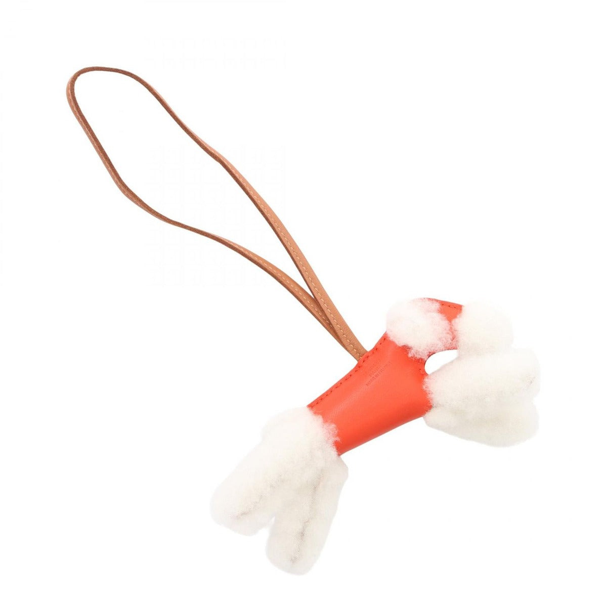 Hermes Charm Buddy Capucines Gold Mouton Red Brown White — view 2