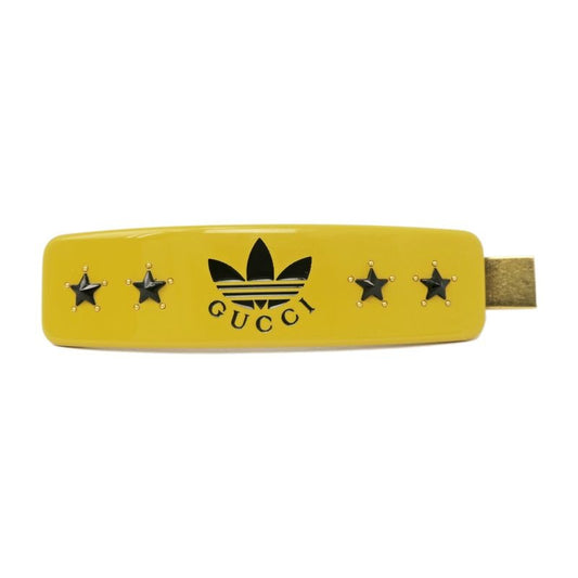 Gucci Adidas Collaboration Hair Clip Yellow Gold Color Star