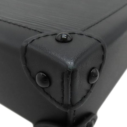 Louis Vuitton Shoulder Bag Pochette Trunk Vertical Epi Leather Black Gold