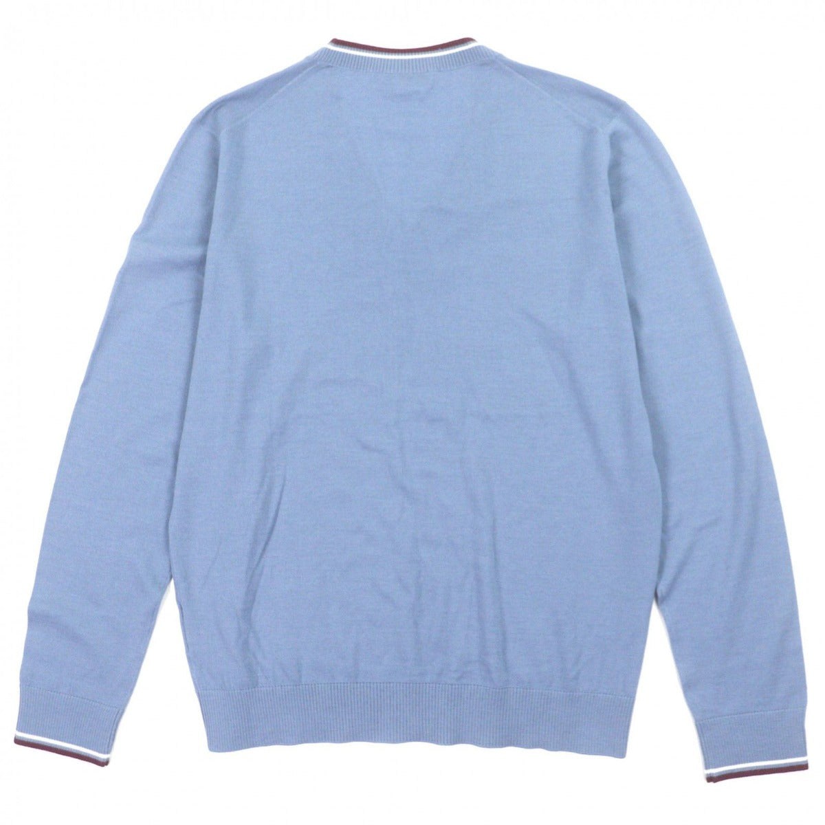 Prada Wool Silk Neck Line Design Lightweight High Gee Knit Sweater Blue — view 3