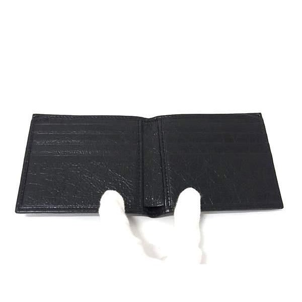 Gucci Wallet Interlocking G Black Leather Wrinkle Processing — view 4