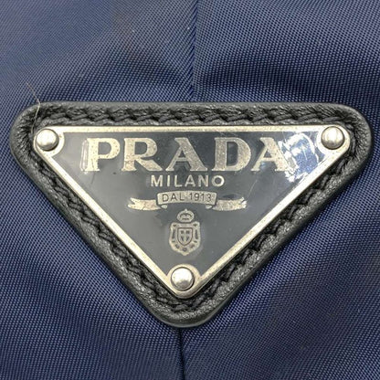 Prada 1bg047 Tote Bag Navy Blue Nylon/leather Ladies Men's Branded High Brand