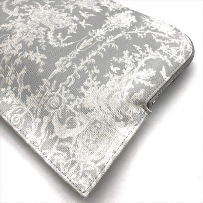Dior Rope Strap Canvas Clutch Gray