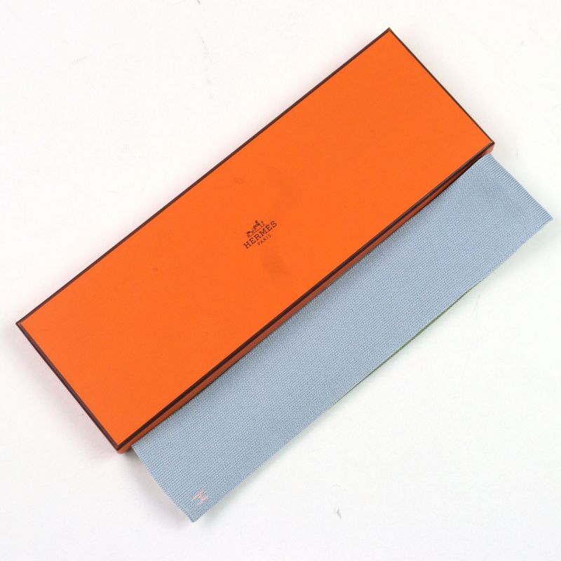 Hermes Cattle Tan Silk My Utah Silk H Motif Bicolor Reversible Knit Tie