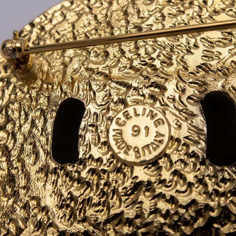 Celine Brooch Gold Dome Motif Arc De Triomphe Star