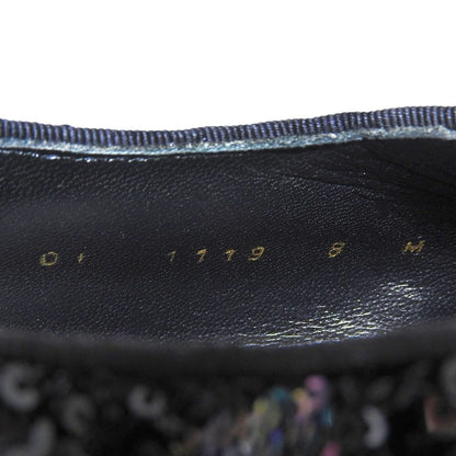 Louis Vuitton Sequin Monogram Whole Cut Dress Shoes Black 8 — view 7