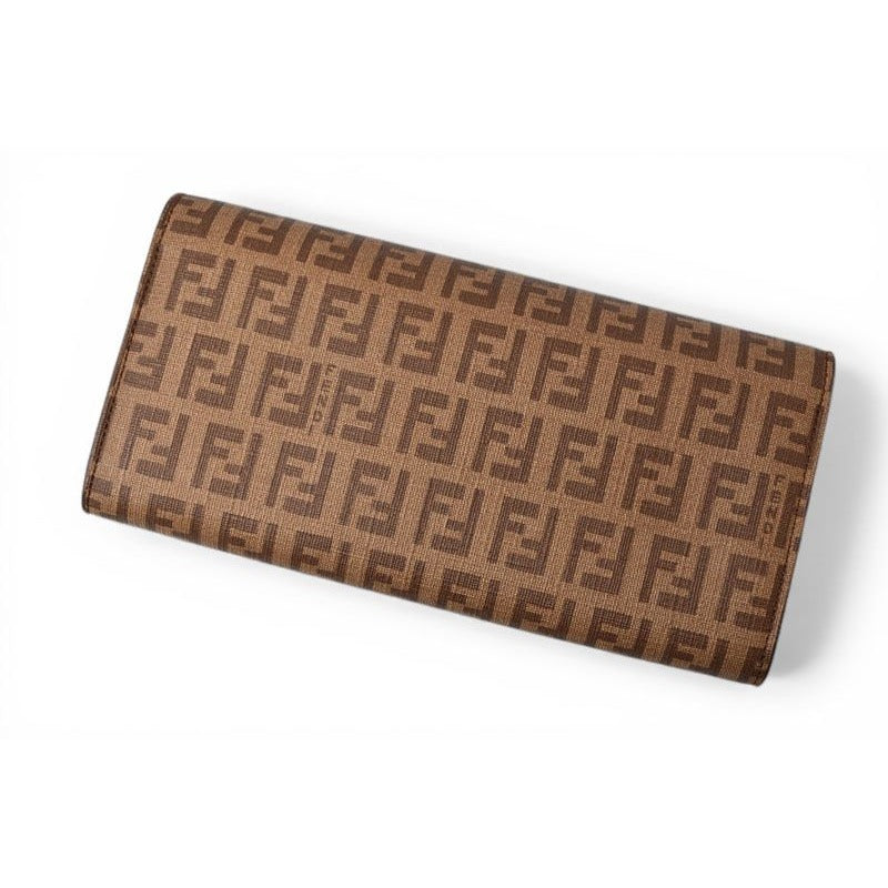 Fendi Wallet Yg1 Zucca Pattern Beige Brown — view 3