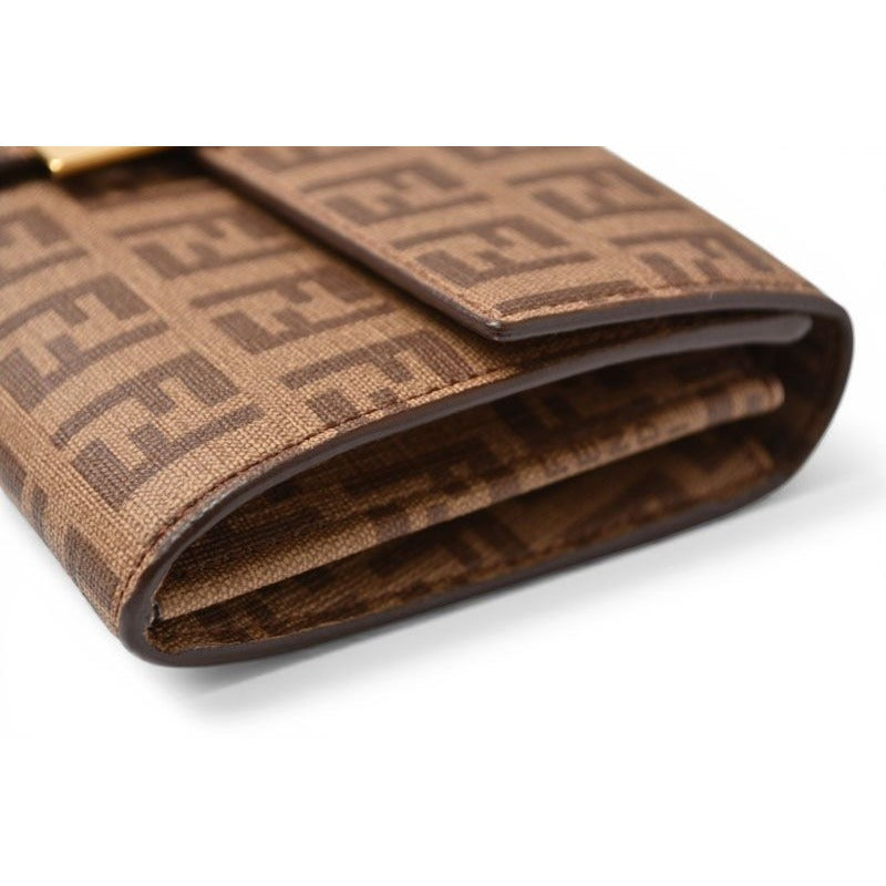 Fendi Wallet Yg1 Zucca Pattern Beige Brown — view 4