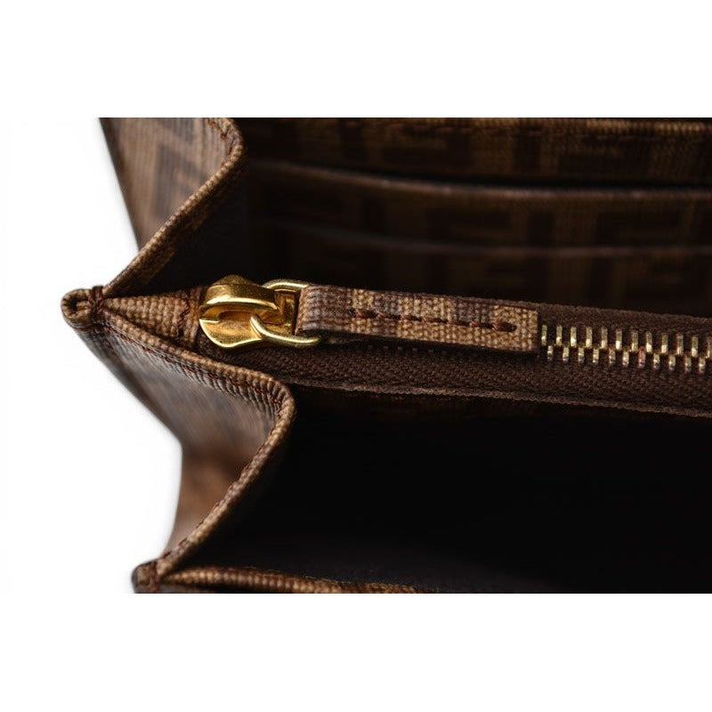 Fendi Wallet Yg1 Zucca Pattern Beige Brown — view 7