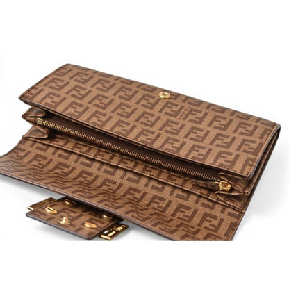 Fendi Wallet Yg1 Zucca Pattern Beige Brown — view 8