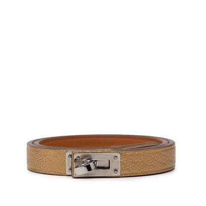 Hermes Mini Kelly Double Tour Bracelet Gold Chevre