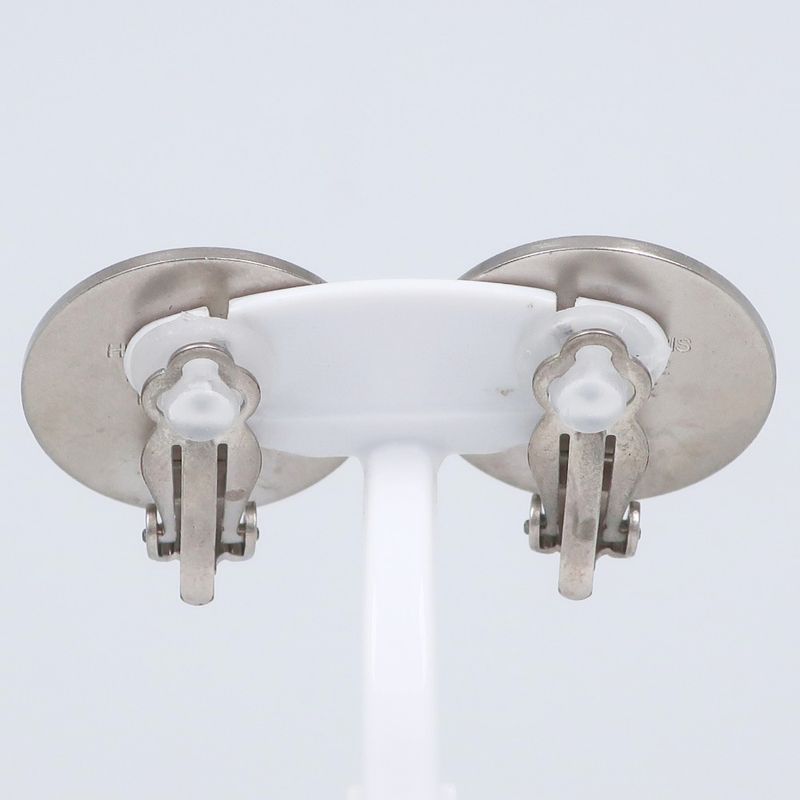 Hermes Serie Bijouterie Fantaisie Silver Metal Ladies 7.3g Earrings