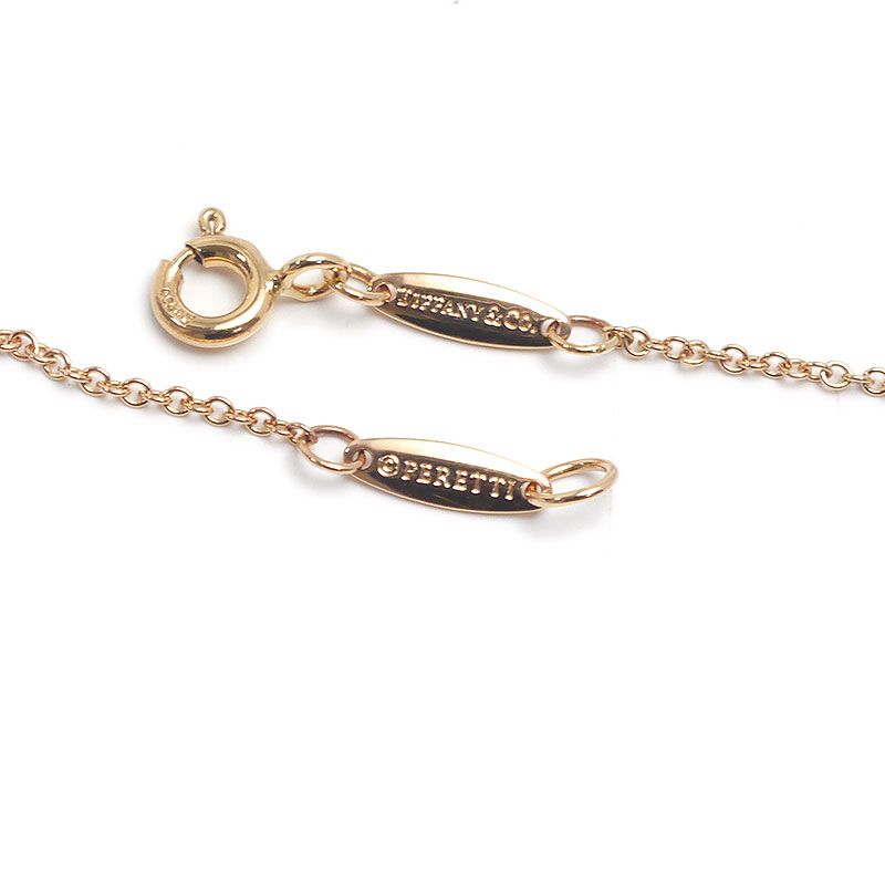 Tiffany & Co Peretti By-the-yard Necklace 18K Pink Gold Diamond