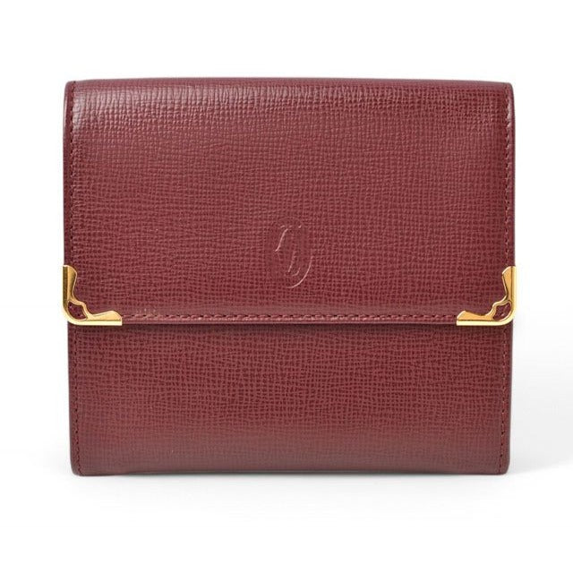 Cartier Wallet Fold Vintage Double Hook Must de Cartier Bordeaux — view 2