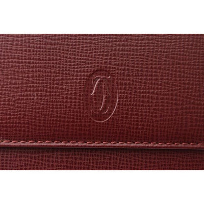 Cartier Wallet Fold Vintage Double Hook Must de Cartier Bordeaux — view 5