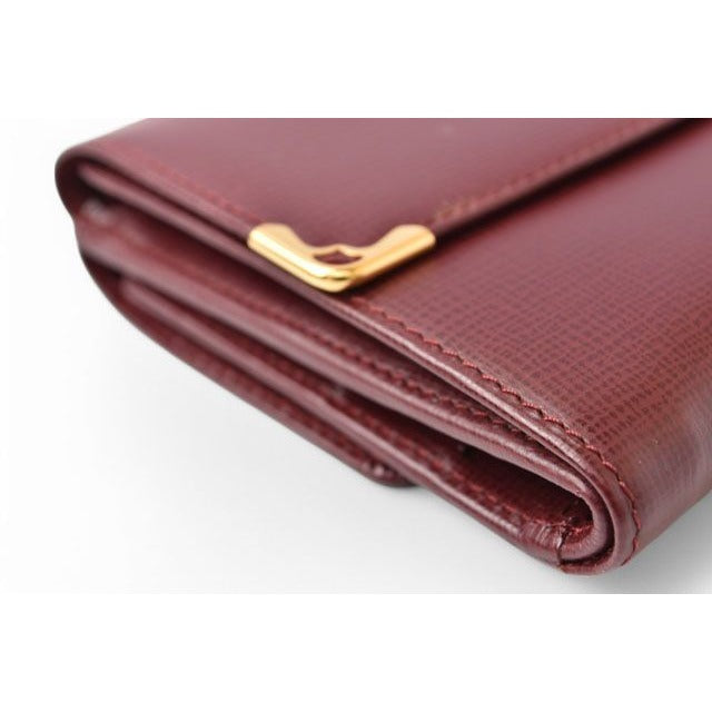 Cartier Wallet Fold Vintage Double Hook Must de Cartier Bordeaux — view 8