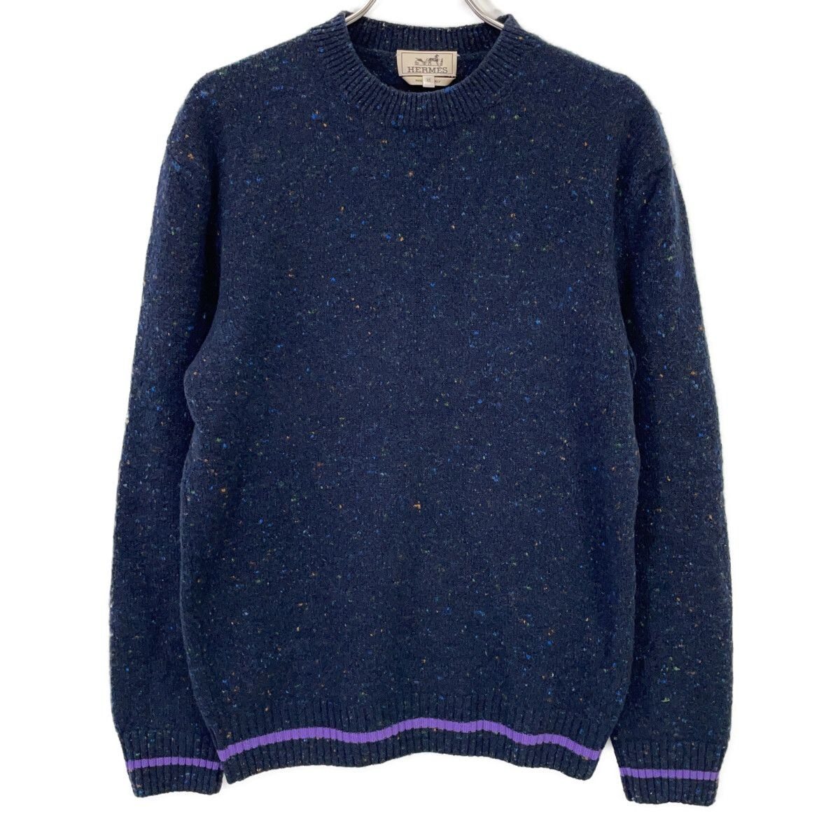 Hermes Navy Cashmere Blend Knit Sweater XS
