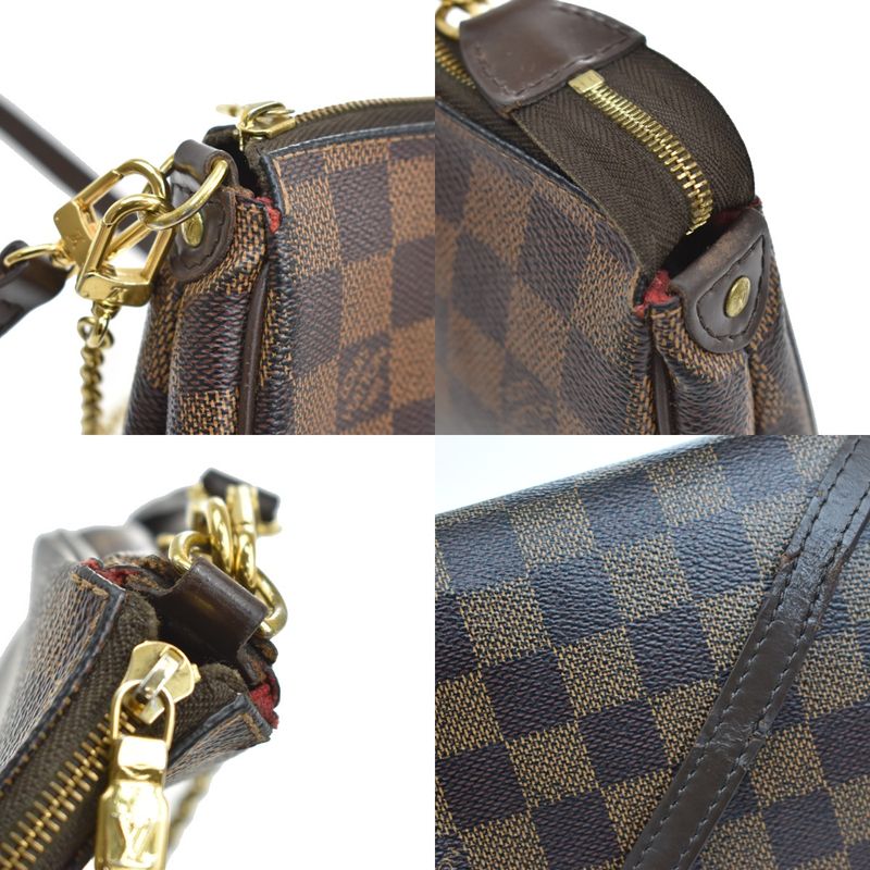 Louis Vuitton Shoulder Bag Handbag Eva 2WAY Damier Ebène N55213 16kb053