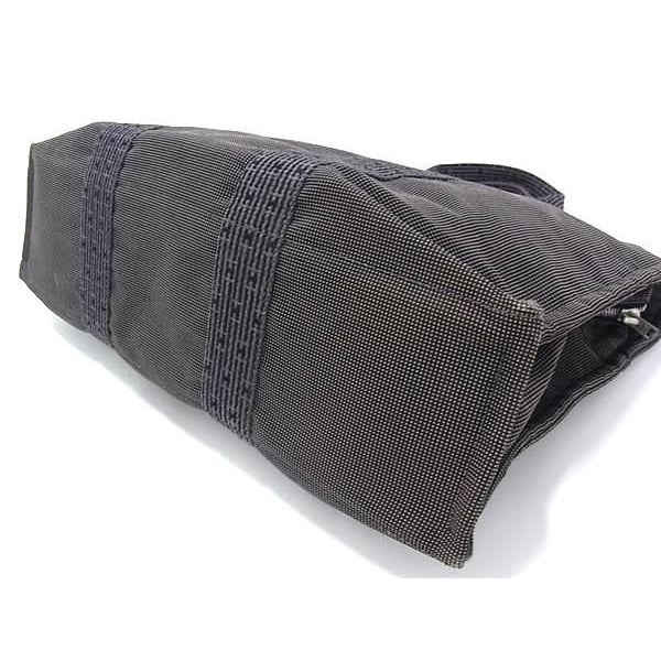 Hermes Tote Her Line MM Gray Canvas Silver Hardware — view 3