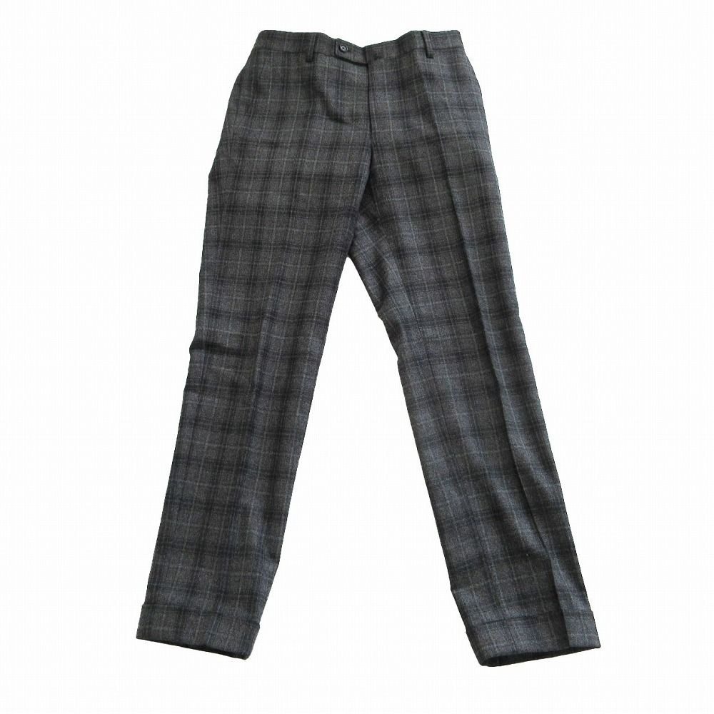Loro Piana Ships Fabric Suit Set Plaid Pattern 3 Buttons Face Side Vents Gray — view 8