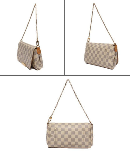 Louis Vuitton 2way Shoulder Bag Handbag Damier Azure Crossbody Shoulder