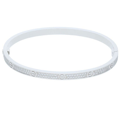 Cartier LOVE Bracelet Love Bracelet 18K White Gold Diamond Love Bracelet Men's