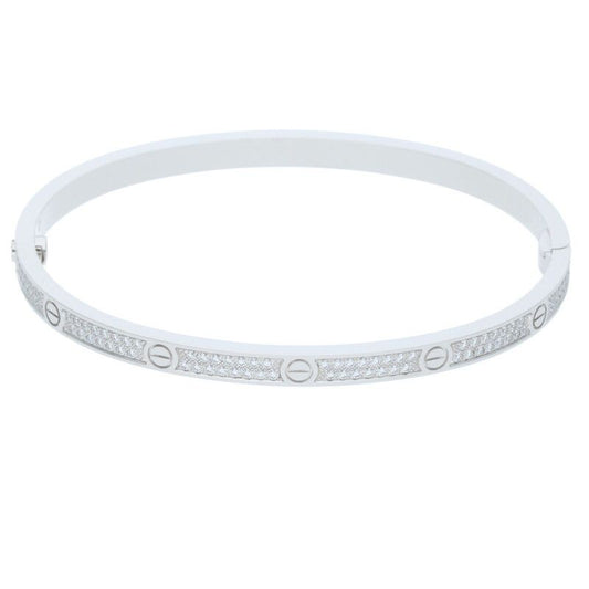 Cartier LOVE Bracelet Love Bracelet 18K White Gold Diamond Love Bracelet Men's