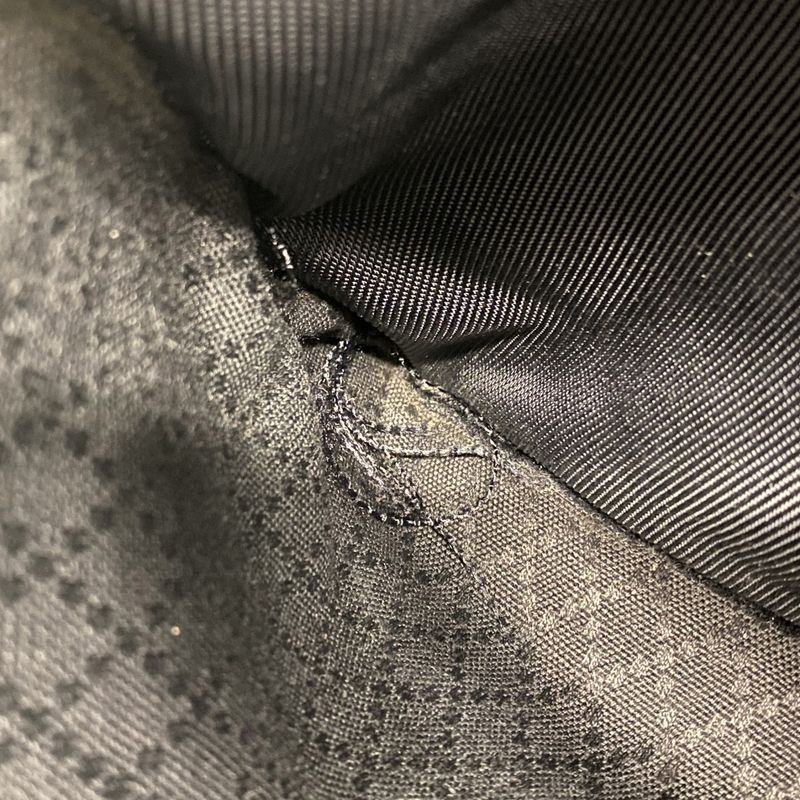 Gucci Handbag Bamboo 000 2058 0509 5 Nylon Black Silver Hardware 2way Bag Ladies