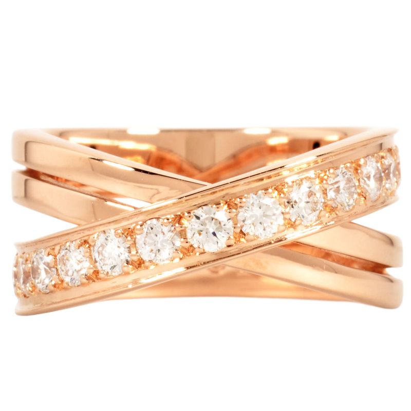 Cartier Etancel De Cartier Ring With Diamonds #49 18K Pink Gold 79g Pink Gold