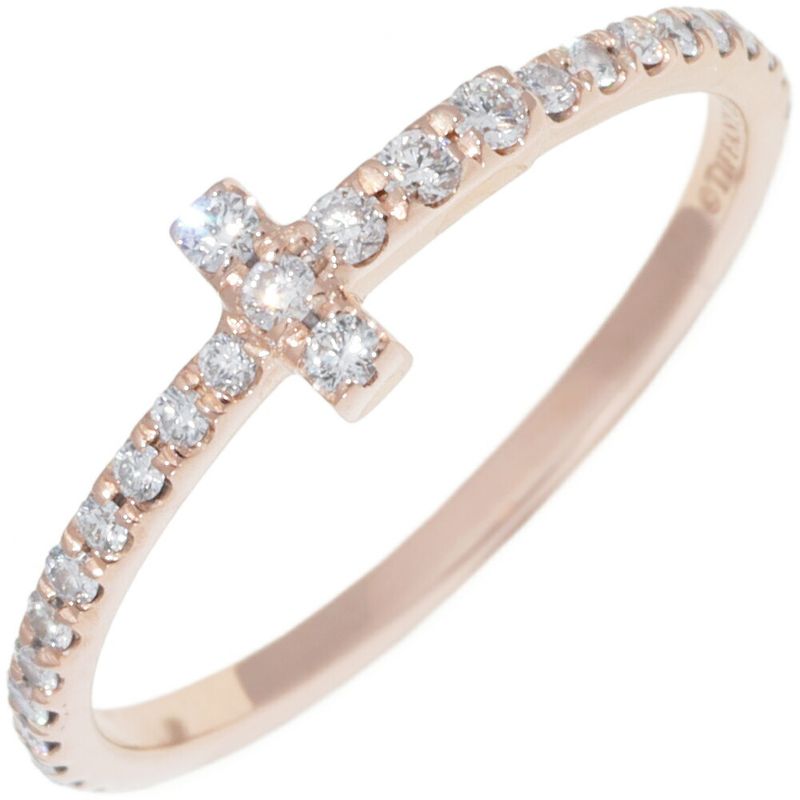 Tiffany & Co Ring 18K Pink Gold Diamond Total 019ct T-wire Full Circle Ring