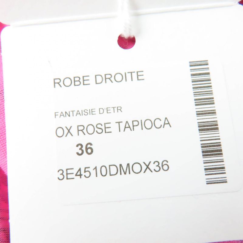 Hermes 3e4510dm Stirrup Illusion 100% Cotton Short Sleeve Short Sleeve Dress