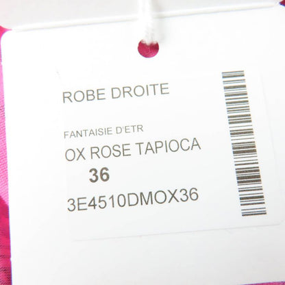 Hermes 3e4510dm Stirrup Illusion 100% Cotton Short Sleeve Short Sleeve Dress