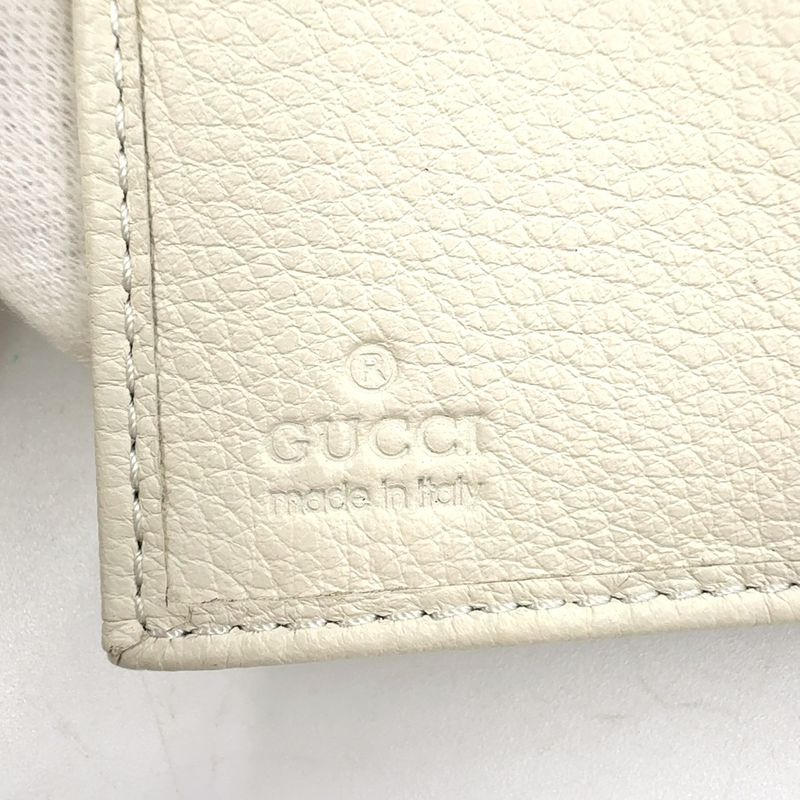 Gucci GG Canvas Printhie Sherry Line W Hook Wallet Leather X Canvas Off White X