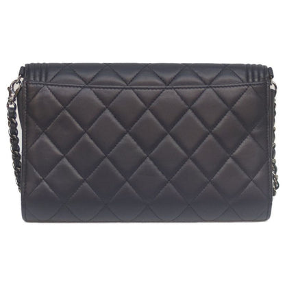 Chanel No 20 Navy Lambskin Boy Chanel Silver Hardware Chain Wallet Chain Long