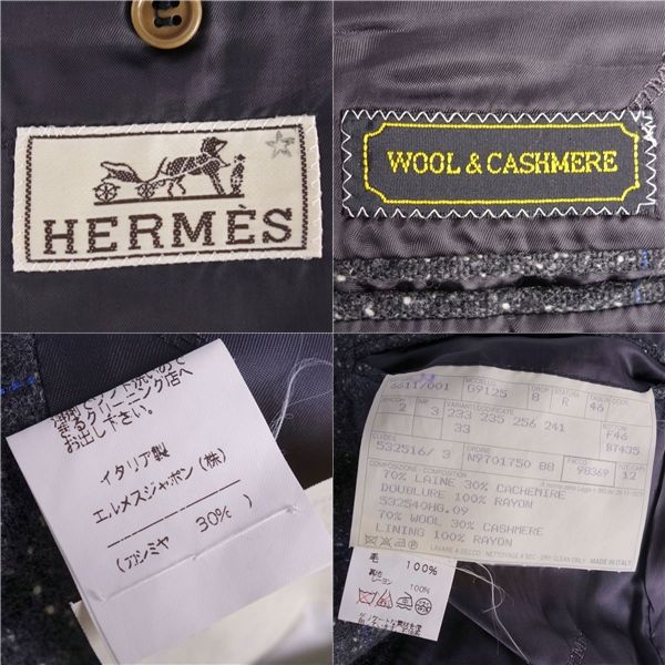 Vintage Hermes Jacket Tailored Check